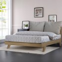 Lit double 160x200cm design moderne avec lattes et coussins Rust King 