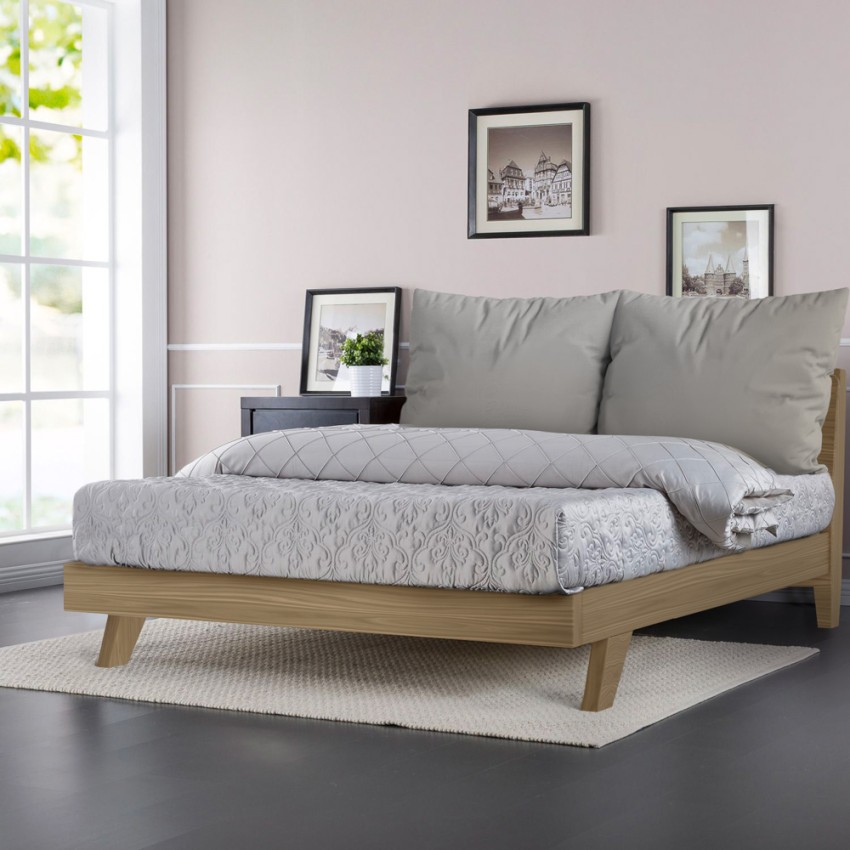 Modern design tweepersoonsbed 160x200 cm met lattenbodem en kussens Rust King Kosten