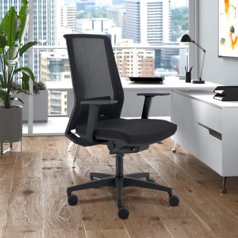 Chaise de bureau ergonomique tissu respirant design moderne Blow Promotion