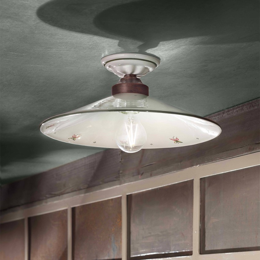 Klassieke vintage plafondlamp in keramiek, Asti PL Aanbieding Klassieke vintage plafondlamp in keramiek, Asti PL Aanbieding