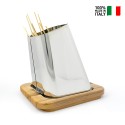 Tafelgrill voor arrosticini spiesen, roestvrij staal met houten basis Gran Sasso Verkoop