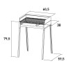 Draagbare houtskoolbarbecue van staal met grill 60x40cm Stromboli Korting