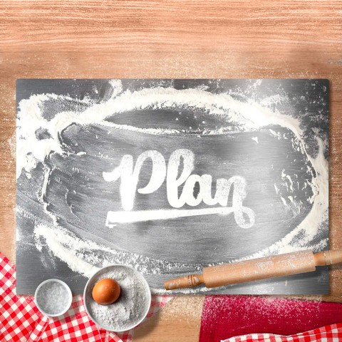 Planche à pâtisserie moyenne 60x55cm inox planche à découper cuisine restaurant Plan Promotion