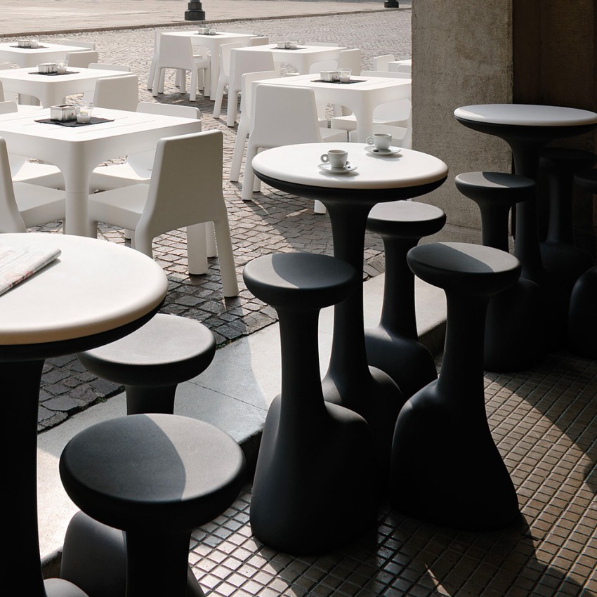 Ronde hoge tafel voor krukken 99cm polyethyleen design Armillaria T1 Aanbieding Ronde hoge tafel voor krukken 99cm polyethyleen design Armillaria T1 Aanbieding
