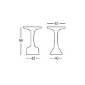 Table d'appoint haute ronde pour tabourets 99 cm polyéthylène design Armillaria T1 