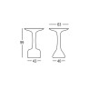 Table d'appoint haute ronde pour tabourets 99 cm polyéthylène design Armillaria T1 