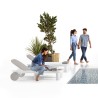 Chaise longue design transat moderne bain de soleil piscine jardin polyéthylène Atene L2 Remises
