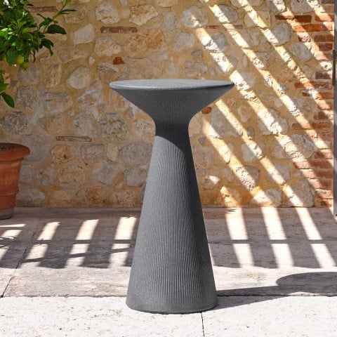 Hoge ronde kruk tafel 110cm polyethyleen ontwerp Fade T2-H Aanbieding