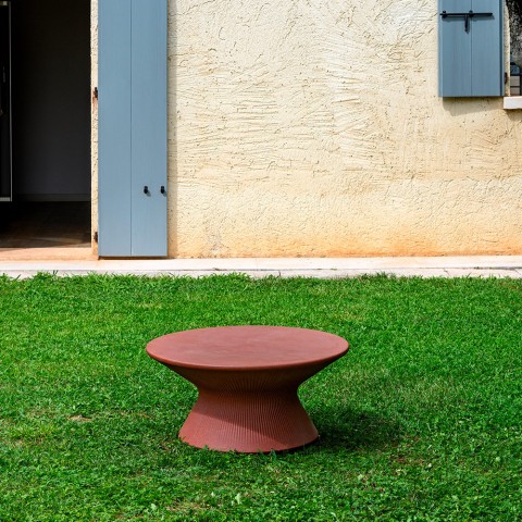 Table basse ronde design moderne terrasse jardin Fade T1-C