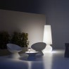Design fauteuil van polyethyleen voor binnen en buiten tuin Fade P1 Afmetingen
