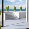 Moderne plantenstandaard voor binnen, 2 bloempotten, hoogte 126 cm, Cactus design Voorraad