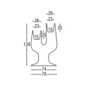 Moderne plantenstandaard voor binnen, 2 bloempotten, hoogte 126 cm, Cactus design Keuze