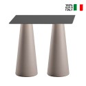 Table haute rectangulaire pour tabourets design intérieur extérieur Fura T2-H Modèle