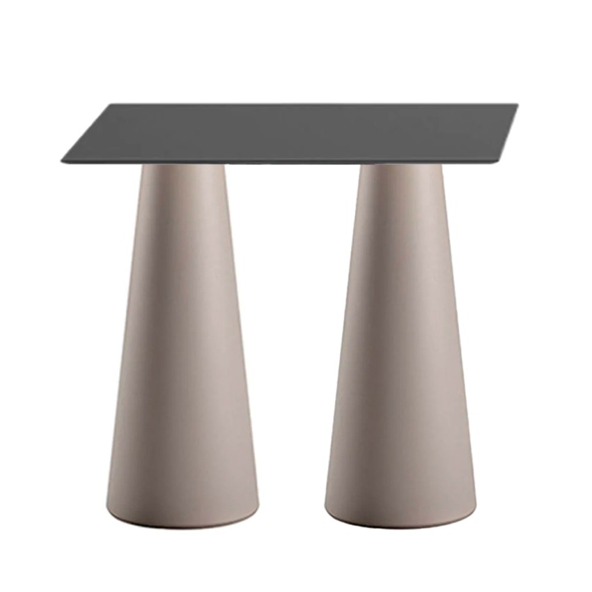 Hoog rechthoekige tafel voor krukken, binnen en buiten design Fura T2-H Voorraad