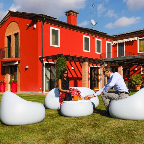 Canapé d'extérieur 2 places design polyéthylène jardin terrasse Gumball D1