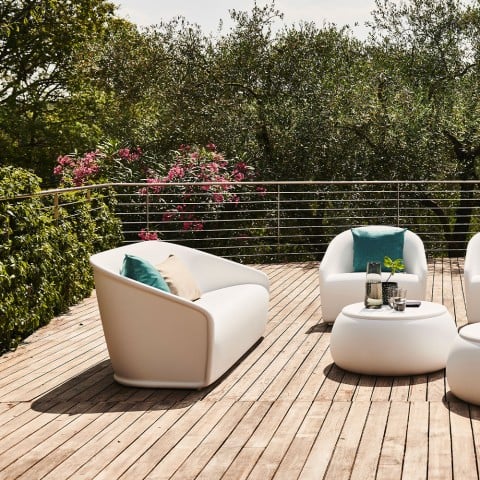 Moderne buitenbank voor bar of restaurant in polypropyleen Settembre Aanbieding