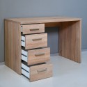 Bureau d'étude rangement 4 tiroirs design moderne bois KimDesk Caractéristiques