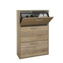 KimShoe 3SS Schoenenrek voor 9 Paar, 3 Deurs, Ruimtebesparend Hout Design Korting