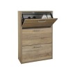 KimShoe 3SS Schoenenrek voor 9 Paar, 3 Deurs, Ruimtebesparend Hout Design Korting