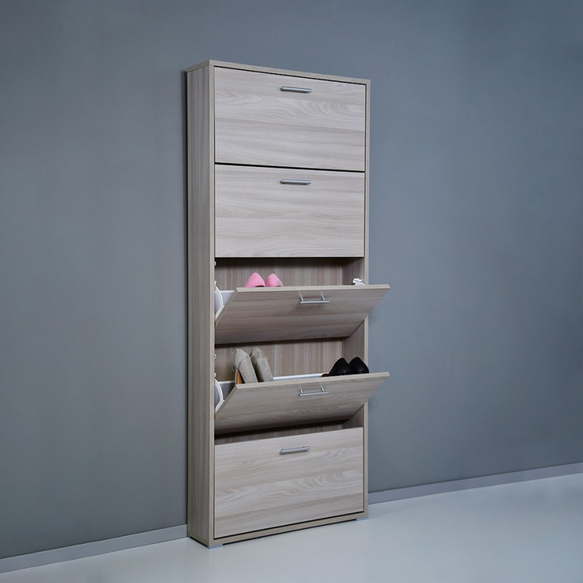 KimShoe 5OP Moderne Houten Schoenenkast met 5 Deuren voor 15 Paar Schoenen Aanbieding KimShoe 5OP Moderne Houten Schoenenkast met 5 Deuren voor 15 Paar Schoenen Aanbieding