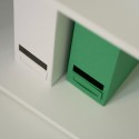 Bibliothèque de bureau design blanche à 5 casiers et étagères modulables Kbook 5WS Remises