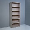 Bibliothèque en bois 6 compartiments étagères modulables bureau moderne Kbook 6OP Modèle