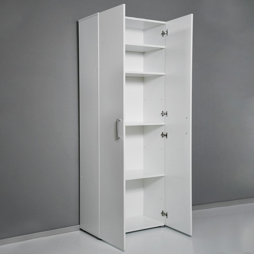 Moderne witte multifunctionele kast met 5 vakken voor woonkamer KimSpace 5WS Aanbieding