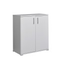 Moderne multifunctionele kast 2 compartimenten, wit, KimSpace 2WP voor woonkamer of kantoor Aanbod