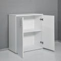 Moderne multifunctionele kast 2 compartimenten, wit, KimSpace 2WP voor woonkamer of kantoor Aanbieding