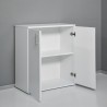 Moderne multifunctionele kast 2 compartimenten, wit, KimSpace 2WP voor woonkamer of kantoor Aanbieding