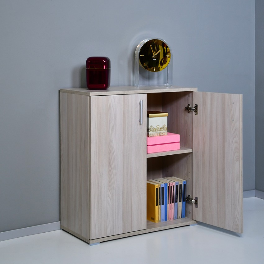 Moderne houten multifunctionele kast voor woonkamer/kantoor 2 vakken KimSpace 2OP Aanbieding Moderne houten multifunctionele kast voor woonkamer/kantoor 2 vakken KimSpace 2OP Aanbieding