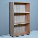 Bibliothèque de bureau 3 compartiments 2 étagères modulables bois Kbook 3SS Modèle