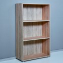 Lage boekenkast kantoor 3 vakken 2 verstelbare planken hout Kbook 3SS Keuze