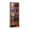 Bibliothèque en bois 5 compartiments étagères modulables bureau salon Kbook 5SS Offre