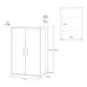 Buffet multifonction moderne 2 portes 3 compartiments Lesly 