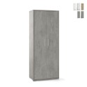 Armoire mobile multifonction 2 portes 5 étagères design moderne Arnes Réductions