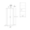 Armoire mobile multifonction 2 portes 5 étagères design moderne Arnes 