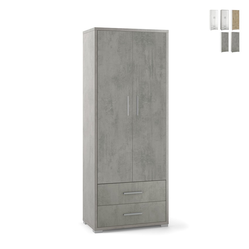 Armoire multifonction design moderne 2 portes 5 compartiments 2 tiroirs Blume Réductions