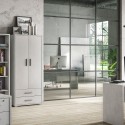 Armoire multifonction design moderne 2 portes 5 compartiments 2 tiroirs Blume Achat