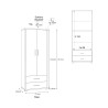 Armoire multifonction design moderne 2 portes 5 compartiments 2 tiroirs Blume 