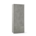 Armoire multifonction design moderne 2 portes 5 compartiments 2 tiroirs Blume 