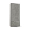 Armoire multifonction design moderne 2 portes 5 compartiments 2 tiroirs Blume 