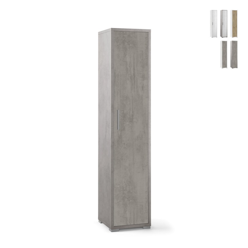 Armoire colonne multifonction à 5 compartiments design moderne Kumi Réductions