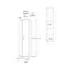 Armoire colonne polyvalente à 5 compartiments au design moderne Kumi 