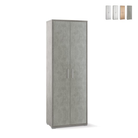 Armoire mobile polyvalente 5 compartiments 2 portes design moderne Alès Promotion