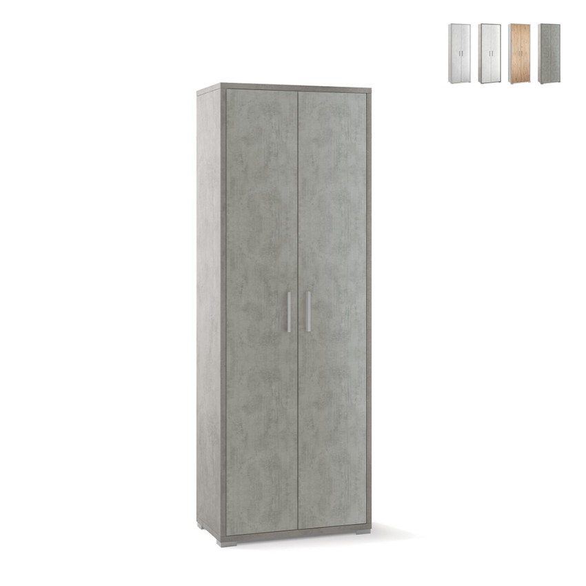 Armoire mobile polyvalente 5 compartiments 2 portes design moderne Alès Promotion