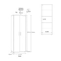 Armoire multi-usages 5 compartiments 2 portes design moderne Alès 
