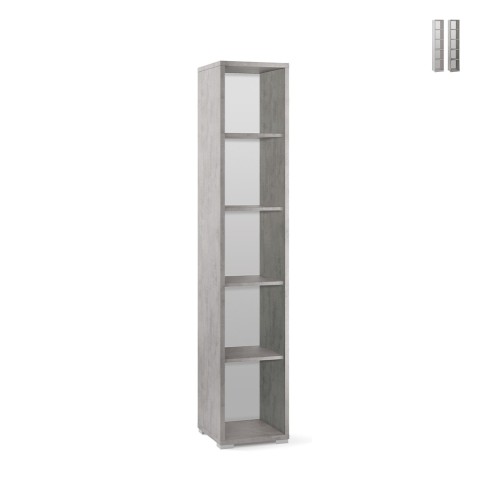 Bibliothèque colonne moderne 5 niches ouverte multiusage Hill Promotion