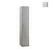 Armoire colonne mobile 5 compartiments multifonction design moderne Kara Remises