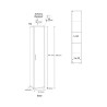 Armoire colonne mobile 5 compartiments multifonction design moderne Kara 